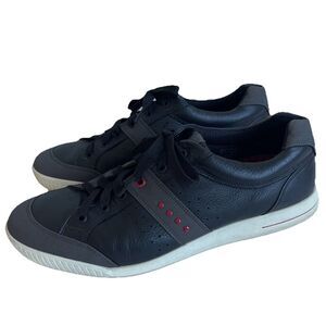 Ecco Street Premier Spikeless Golf Shoes Sneaker Black Leather Mens US 12